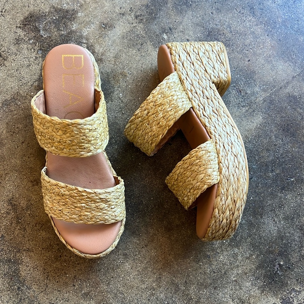 Beach by Matisse raffia platform sandals